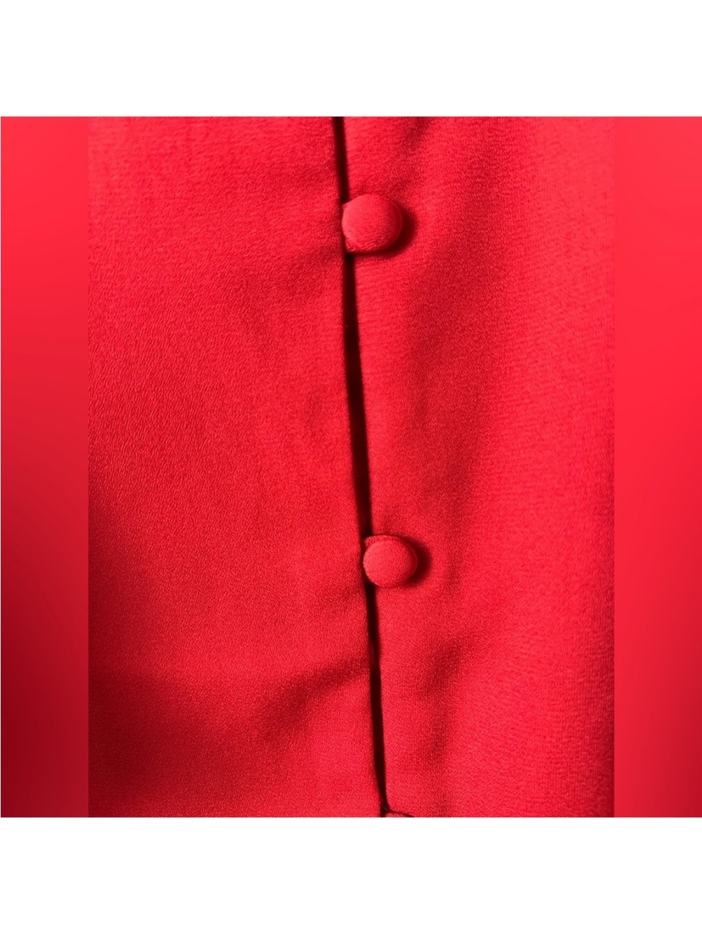 DAVI & DANI Red Ruffle Button-Front Blouse - Picture 4 of 8